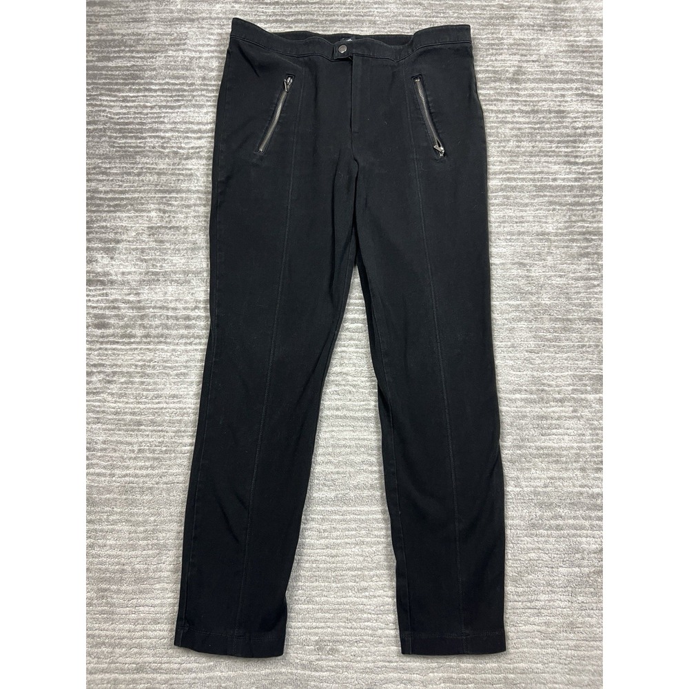 Stoosh Pants Juniors 13 Black Cotton Blend Zipped Pockets Straight Leg Casual